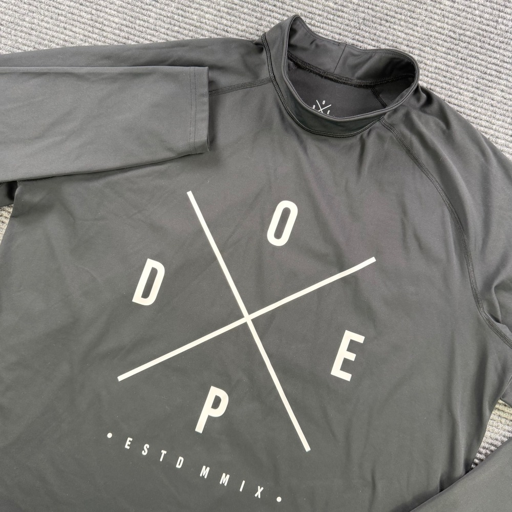 Dope Snow Snuggle FW23 Base Layer Top Black Mock Neck Mens Large Outdoors Active